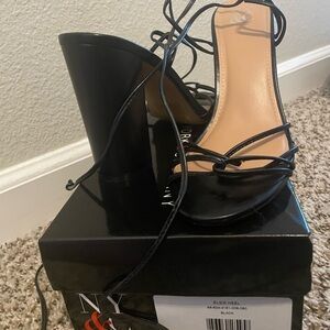 Lace Up black block heels